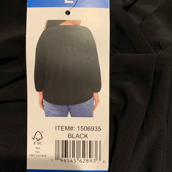 Vince Camino Women’s Black 3/4 Sleeve V-Neck Relaxed Blouse L - Picture 4 of 8